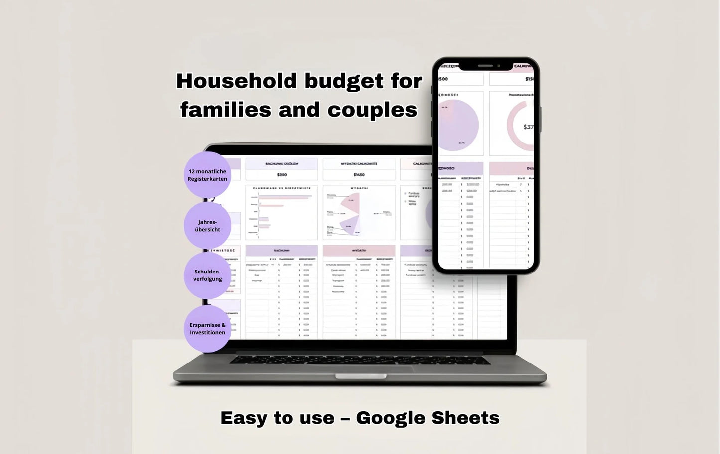 Budget for Families & Couples Excel Sheet Template